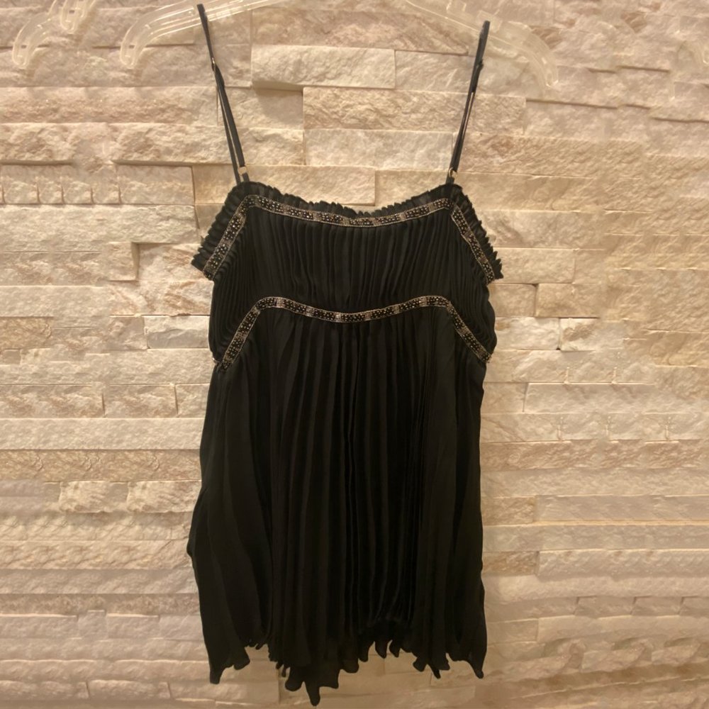 EXPRESS DESIGN STUDIO - Ruffled Silk Top - Size: XS - Picture 6 of 6
